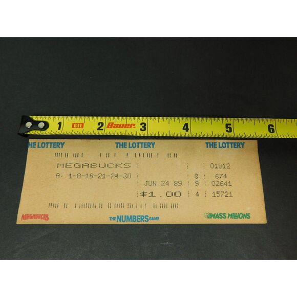 Vintage The Lottery Ticket June 24 1989 Massachusetts Ephemera - Picture 3 of 4